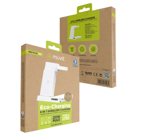 Base de Carga Inalámbrica 6 en 1 Plegable Muvit