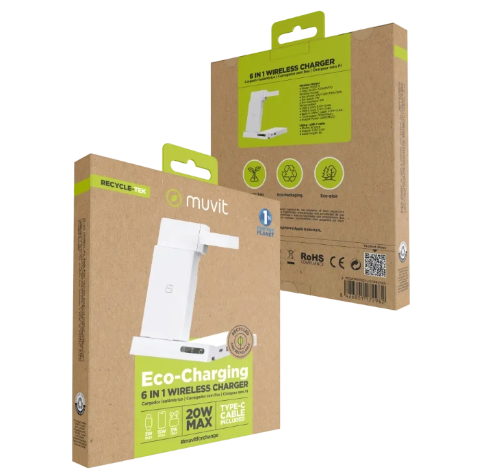 Base de Carga Inalámbrica 6 en 1 Plegable Muvit
